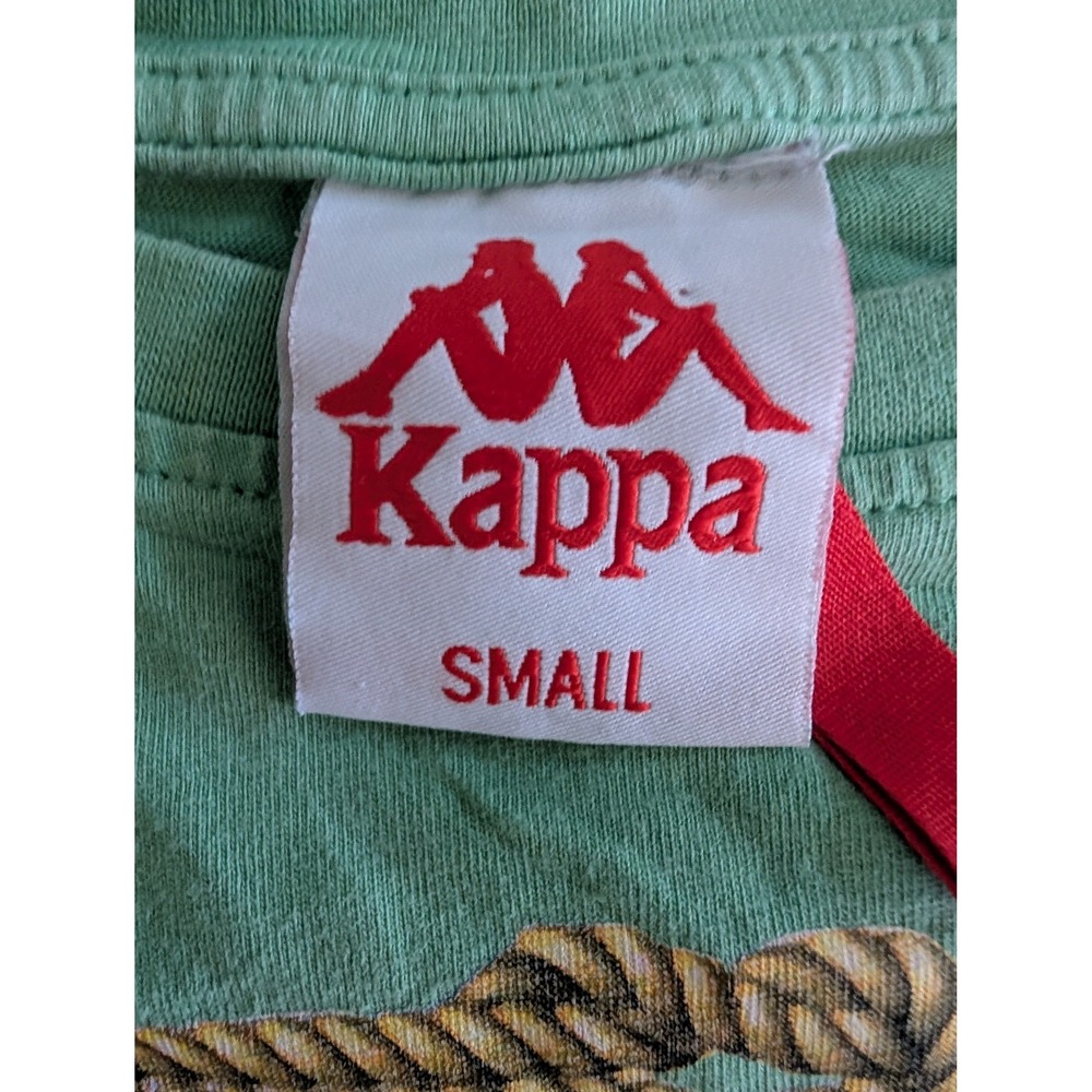 Kappa Womens Green Tropical Resort Graphic T-Shirt Omni Logo Short Sleeve Small - Picture 11 of 12